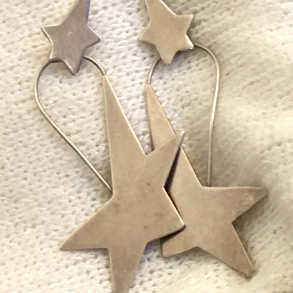 Vintage Art Deco Taxco Star Earrings